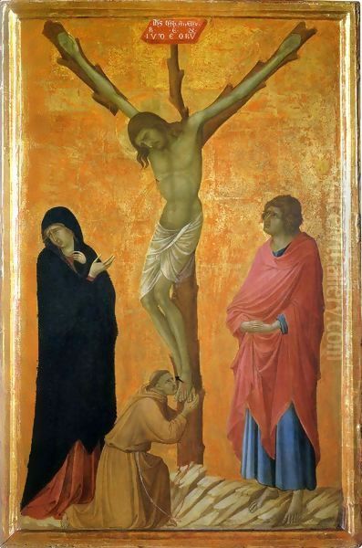 Cucifixion with Saint Francis Oil Painting by Ugolino Di Nerio (Da Siena)