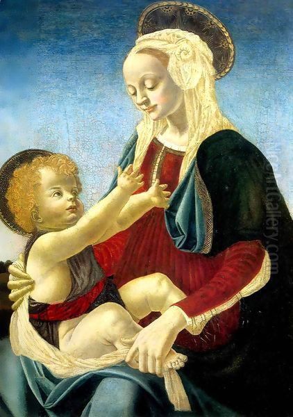 Madona and Child Oil Painting by Andrea Del Verrocchio