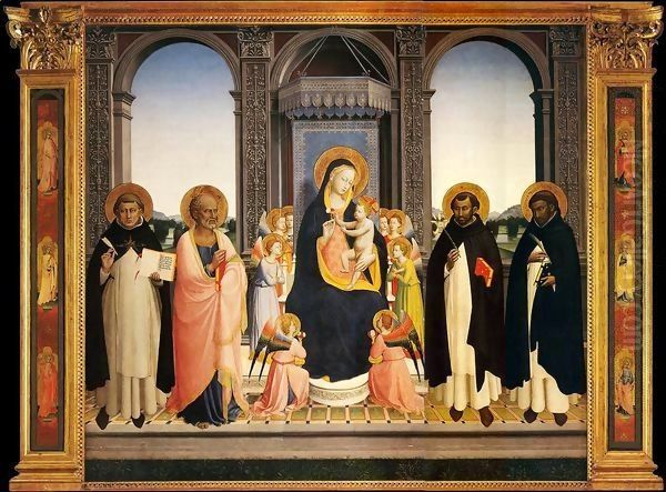 San Domenico Altarpiece Oil Painting by Angelico Fra