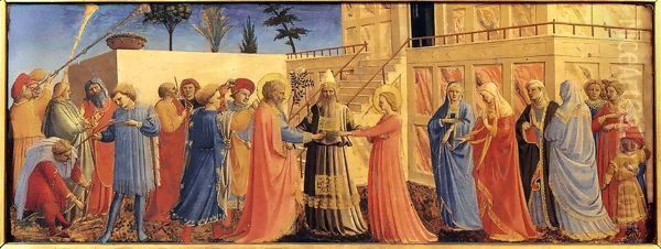 Marriage of the Virgin Oil Painting by Angelico Fra