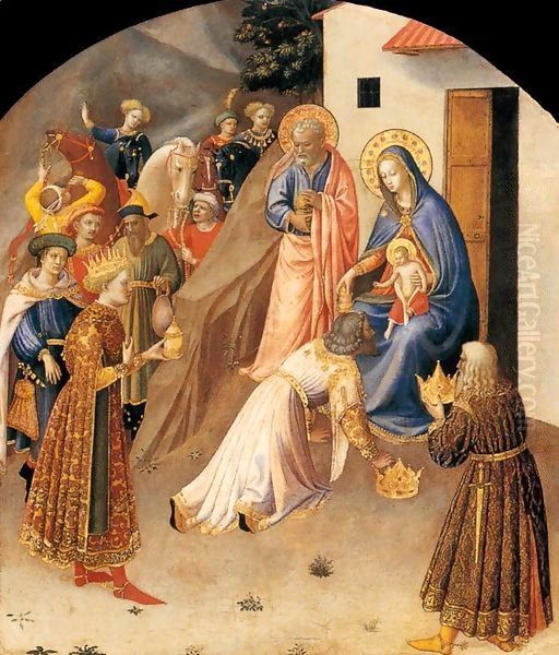 Adoration of the Magi Oil Painting by Angelico Fra