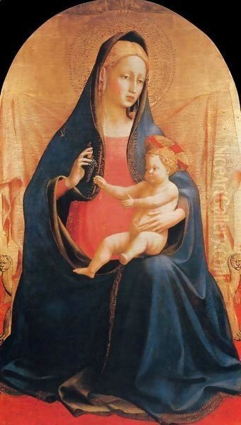 Madonna and Child of the Grapes Oil Painting by Angelico Fra