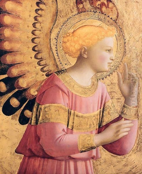 Archangel Gabriel Annunciate Oil Painting by Angelico Fra