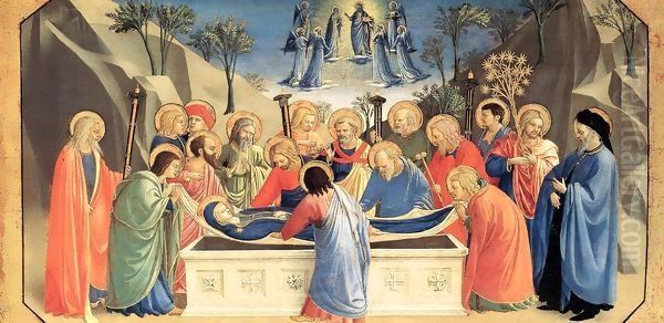 The Burial of the Virgin and the Reception of Her Soul in Heaven Oil Painting by Angelico Fra