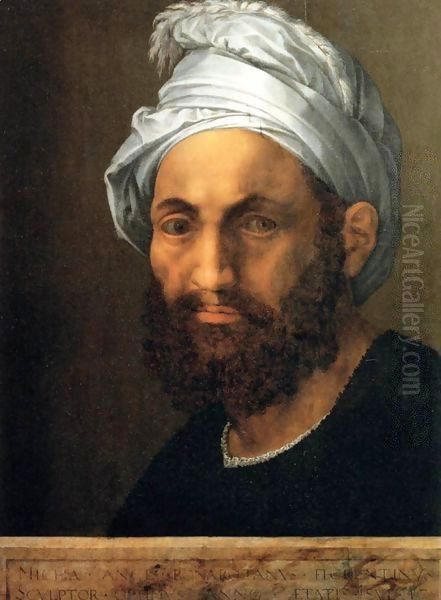 Portrait of Michelangelo Oil Painting by Baccio Bandinelli