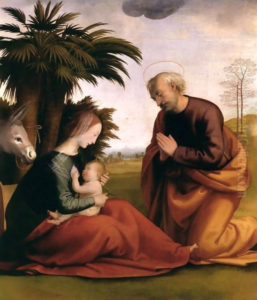 Rest on the Flight into Egypt Oil Painting by Fra Bartolomeo