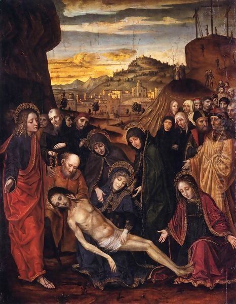 Lamentation of Christ Oil Painting by Ambrogio Bergognone