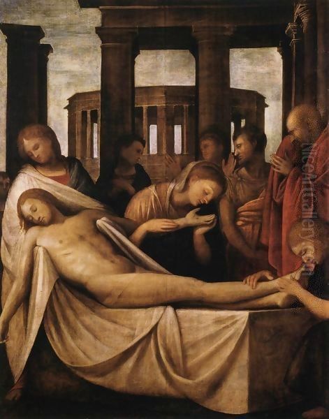 Lamentation of Christ Oil Painting by (Bartolomeo Suardi) Bramantino