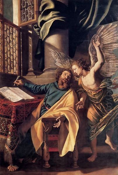 St Matthew and the Angel Oil Painting by Vincenzo Campi