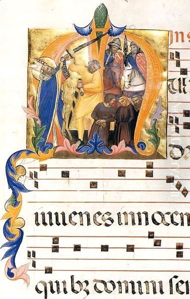 Antiphonary (Folio 27v) Oil Painting by Cenni Di Francesco Di Ser Cenni