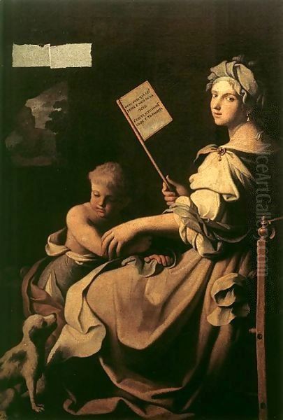 Allegory of Human Fragility Oil Painting by Giovanni Domenico Cerrini