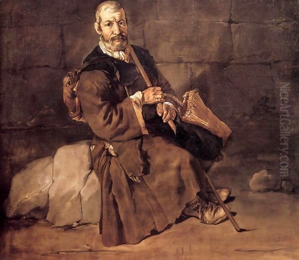 Beggar Resting Oil Painting by Giacomo Ceruti (Il Pitocchetto)