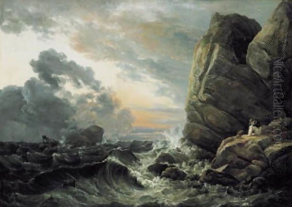 Morning after a Stormy Night Oil Painting by Johan Christian Clausen Dahl