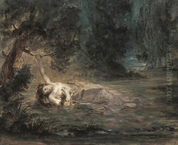 The Death of Ophelia Oil Painting by Eugene Delacroix