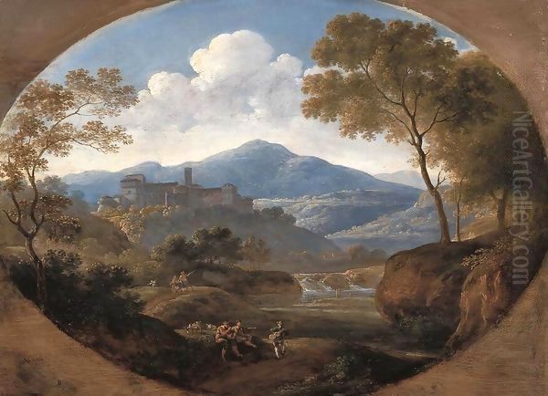 Grottaferrata near Rome Oil Painting by Georg Maximilian Johann Von Dillis