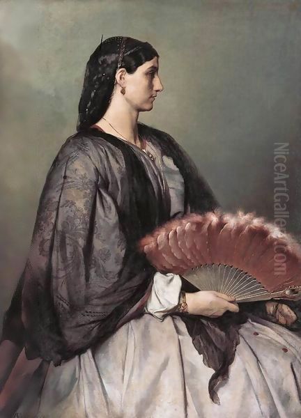 Nanna Oil Painting by Anselm Friedrich Feuerbach