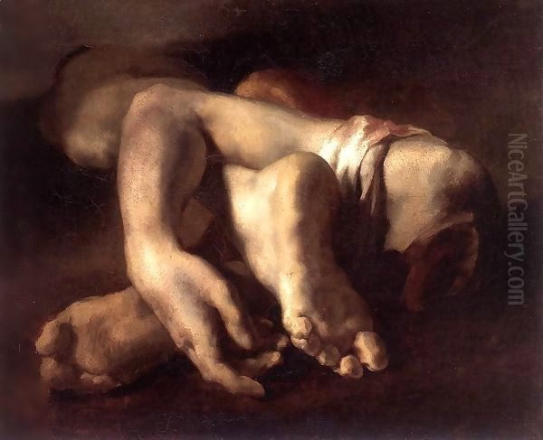 Study of Feet and Hands Oil Painting by Theodore Gericault