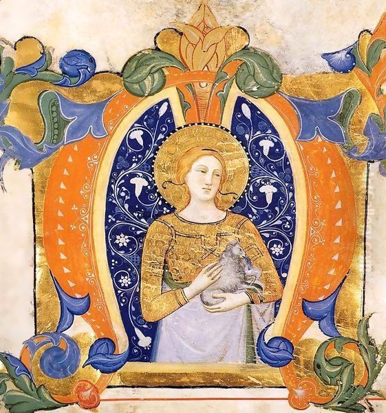 Gradual from Santa Maria degli Angeli (Folio 32v) Oil Painting by Don Silvestro Dei Gherarducci