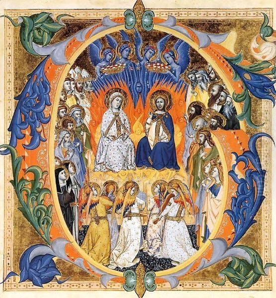 Gradual from Santa Maria degli Angeli (Folio 155v) Oil Painting by Don Silvestro Dei Gherarducci