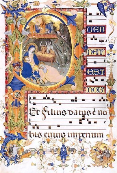 Gradual 1 for San Michele a Murano (Folio 38v) Oil Painting by Don Silvestro Dei Gherarducci