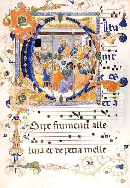 Gradual 2 for San Michele a Murano (Folio 78) Oil Painting by Don Silvestro Dei Gherarducci