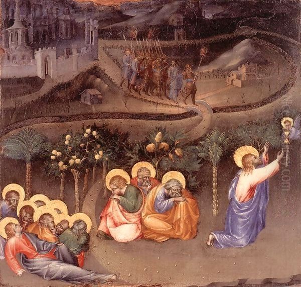 Christ in the Garden of Gethsemane Oil Painting by Giovanni di Paolo