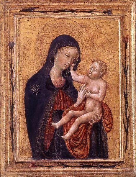 Virgin and Child Oil Painting by Giovanni di Paolo