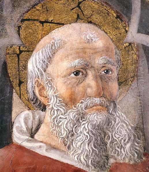 St Ambrose (detail) Oil Painting by Giovanni Di Piamonte