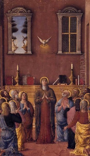 Pentecost Oil Painting by da Cremona Girolamo