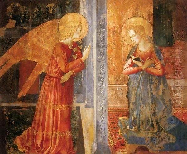 San Domenico Annunciation Oil Painting by Benozzo di Lese di Sandro Gozzoli