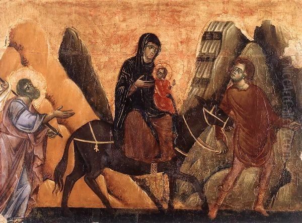 Flight into Egypt 2 Oil Painting by Guido Da Siena