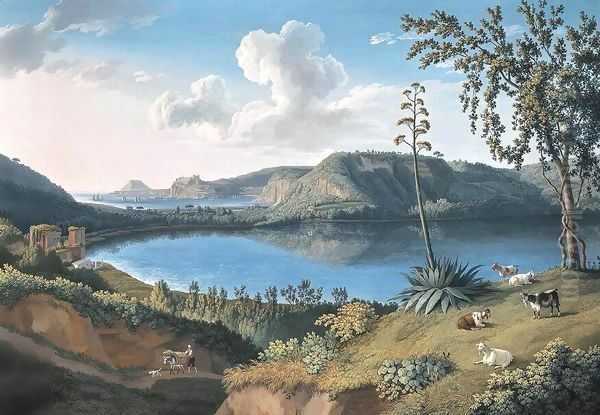 Lago d'Averno Oil Painting by Jakob Philippe Hackert