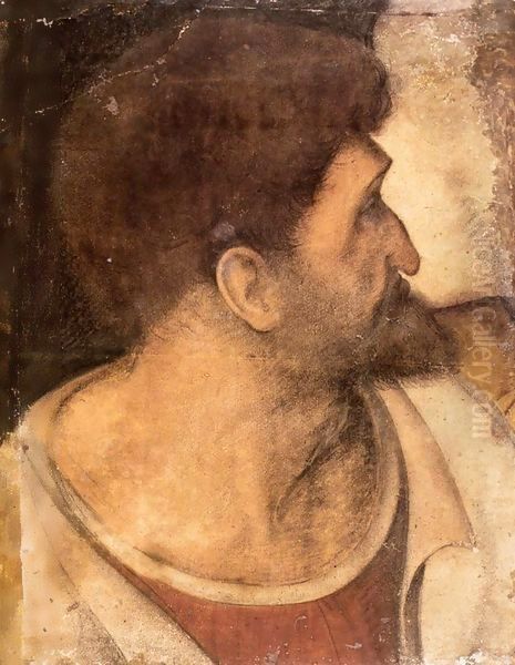 Head of Judas Oil Painting by Leonardo Da Vinci