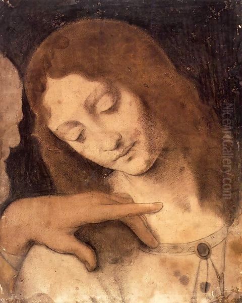 Head of St John the Evangelist Oil Painting by Leonardo Da Vinci