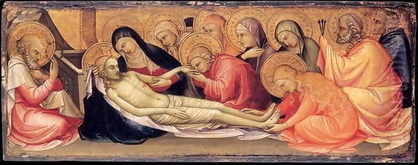 Lamentation over the Dead Christ Oil Painting by Lorenzo Monaco