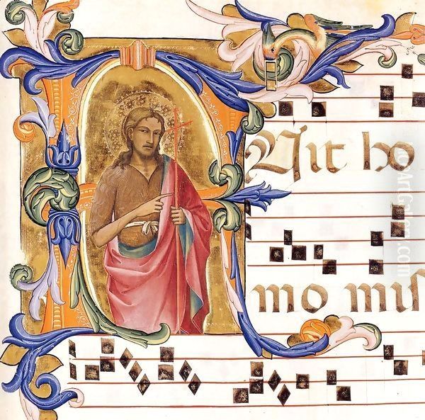 Antiphonary (Cod. Cor. 8, folio 102) Oil Painting by Lorenzo Monaco