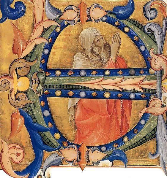 Gradual (Cod. H 74, folio 43r) Oil Painting by Lorenzo Monaco