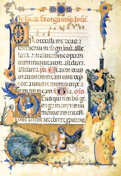 Codex of St George (Folio 85r) Oil Painting by Master of the Codex of St. George