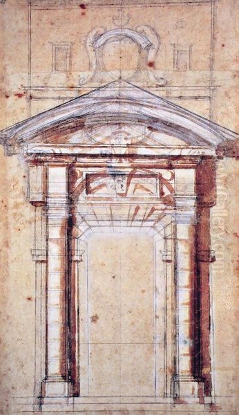 Study for Porta Pia Oil Painting by Michelangelo Buonarroti