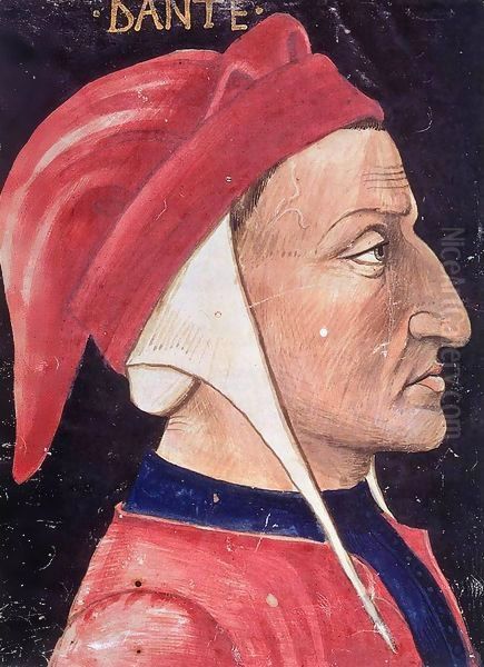 Portrait of Dante Alighieri Oil Painting by Italian Miniaturist