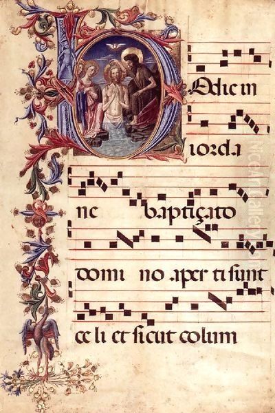 Antiphonary Oil Painting by Italian Miniaturist