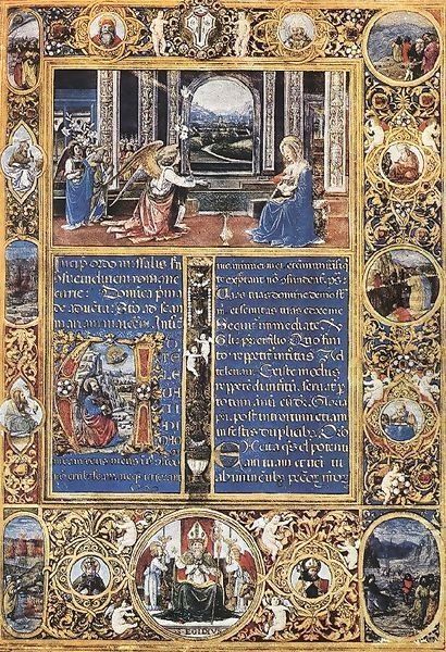 Missal Oil Painting by Italian Miniaturist