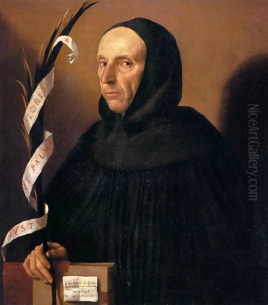 Portrait of a Dominican, Presumed to be Girolamo Savonarola Oil Painting by Moretto Da Brescia