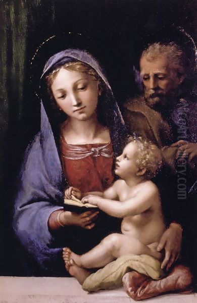 The Holy Family of the Book Oil Painting by Giovanni Francesco Penni