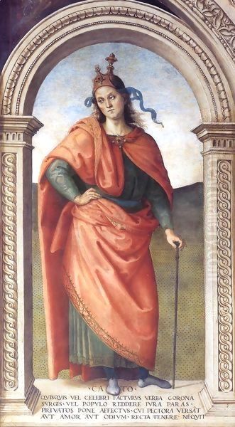 Cato 2 Oil Painting by Pietro Vannucci Perugino