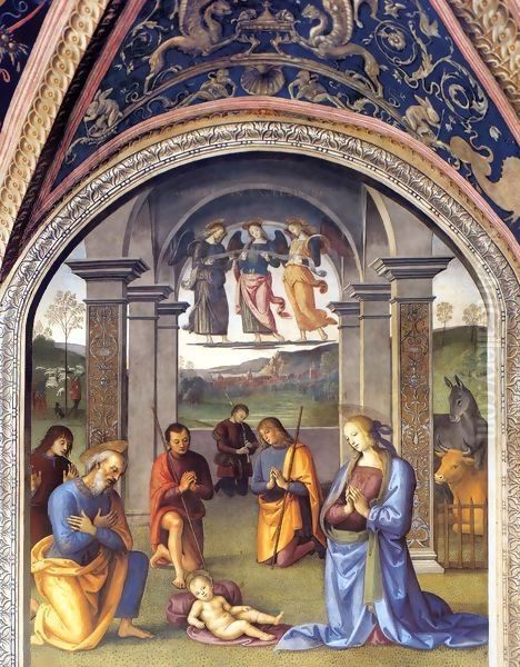 Nativity Oil Painting by Pietro Vannucci Perugino