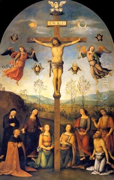 Crucifixion Oil Painting by Pietro Vannucci Perugino