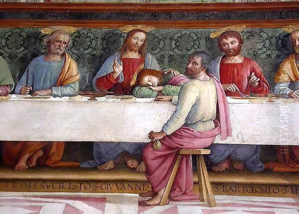 The Last Supper (detail) Oil Painting by Pietro Vannucci Perugino