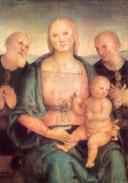 Virgin and Child with Saints Oil Painting by Pietro Vannucci Perugino