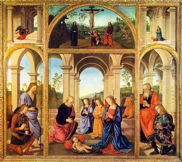 Polyptych Albani Torlonia Oil Painting by Pietro Vannucci Perugino